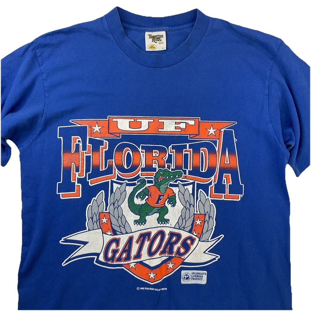 Vintage Florida Gators T-Shirt Men Sz L 90s Rah Rah Tennessee River Single Stitc
